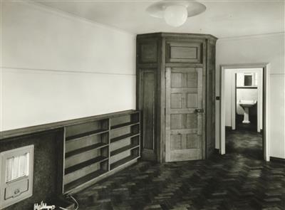 cc02136 W Block 1950 room.jpg; cc02136; Student room W Block; Photograph